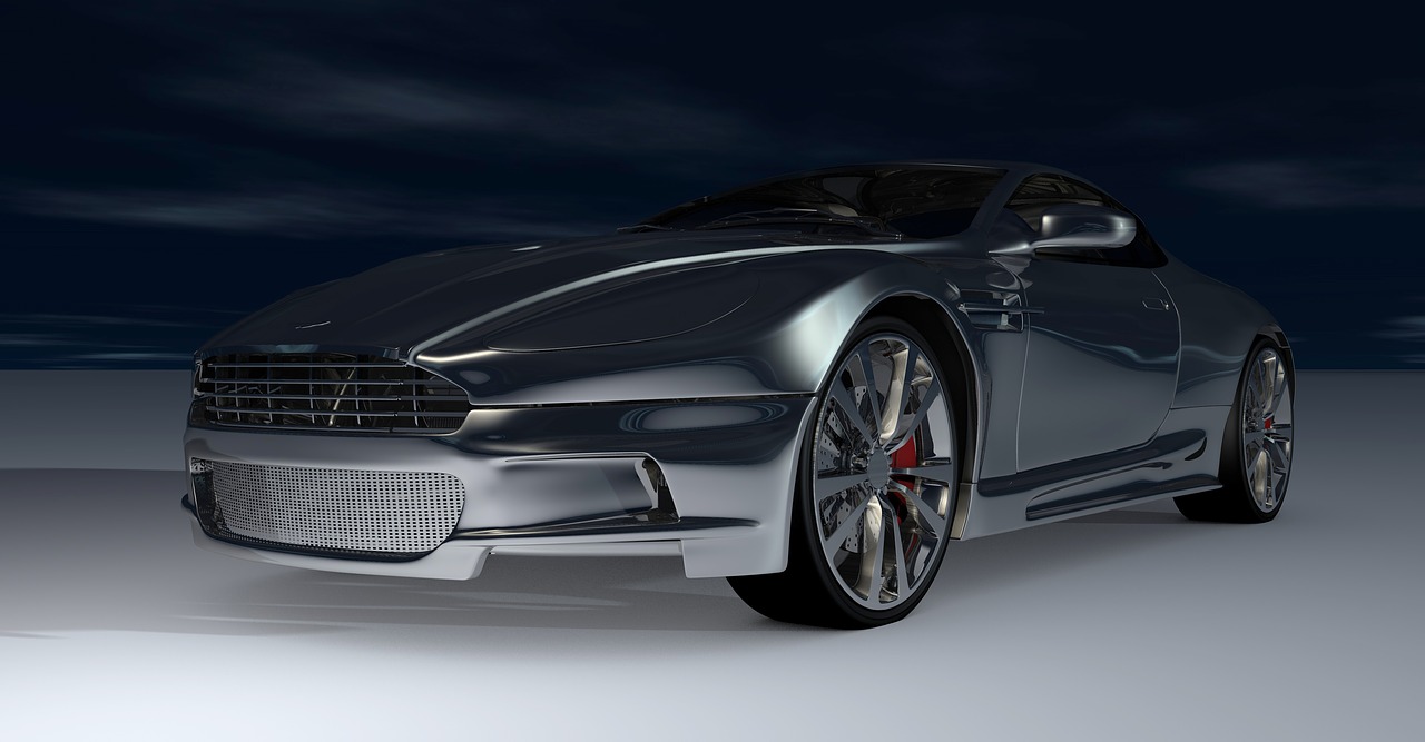 Aston, Martinas, Sportinė Mašina, Automatinis, Automobilis, Metalinis, Saulės Atspindžiai, 3D, 3D Modelis, 3D Vizualizacija