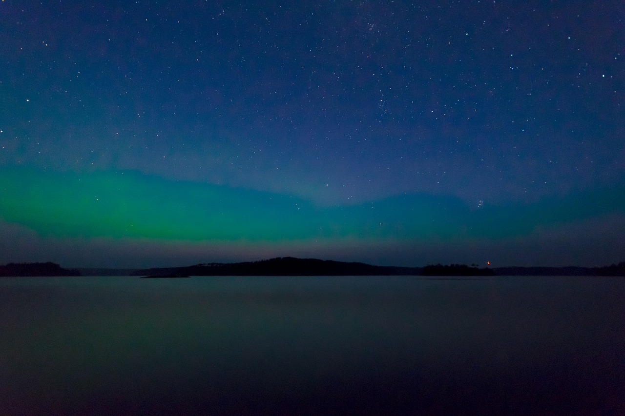 Astronomija,  Borealis,  Aurora,  Gamta,  Naktis,  Šiaurinis,  Dangus,  Kraštovaizdis,  Natūralus,  Žalias