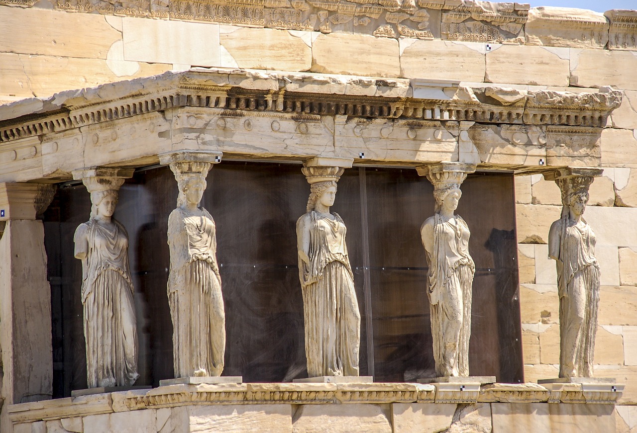 Akropolis, Atėnas, Karyatidai, Skulptūra, Paminklas, Nemokamos Nuotraukos,  Nemokama Licenzija