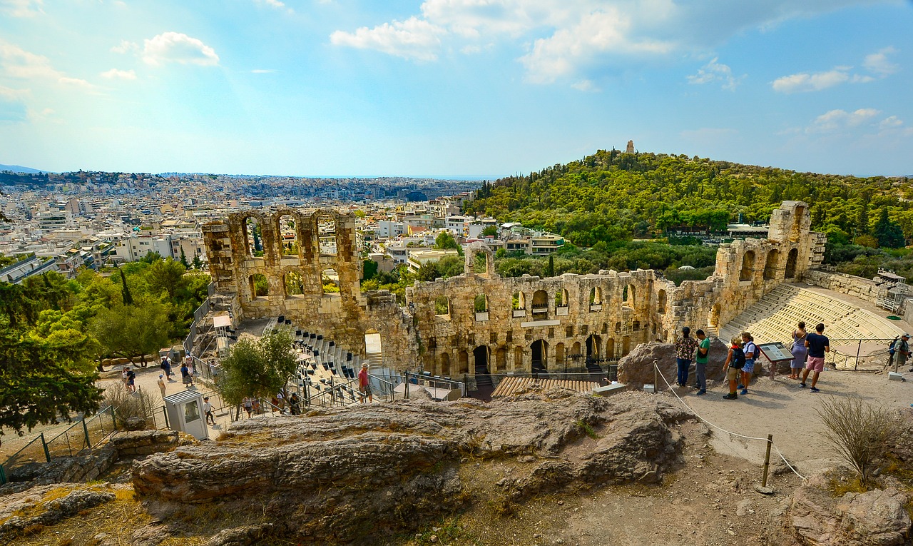 Atėnas, Graikija, Graikų Kalba, Akropolis, Teatras, Šventykla, Vaizdas, Panorama, Partenonas, Kalnas