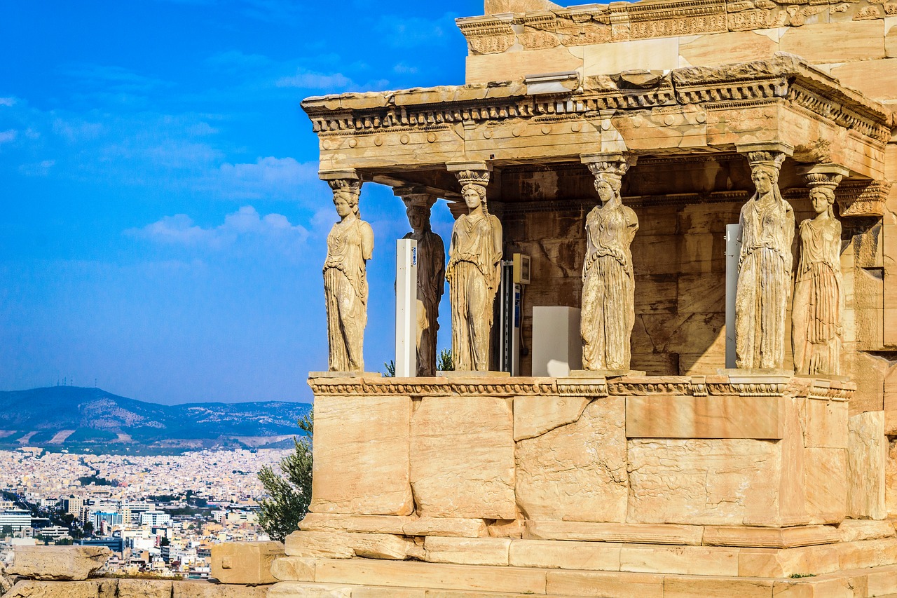 Atėnai,  Kariatyda,  Graikija,  Šventykla,  Akropolio,  Griuvėsiai,  Europos,  Statyba,  Istorinis,  Stulpelis