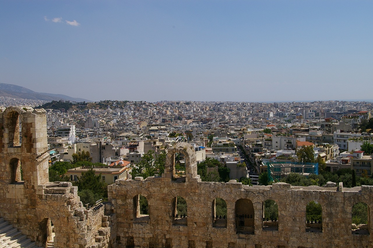 Atėnas,  Graikija,  Lauke,  Dienos Metu,  Panorama,  Hellenic,  Istorija,  Akropolis,  Namai,  Orientyras