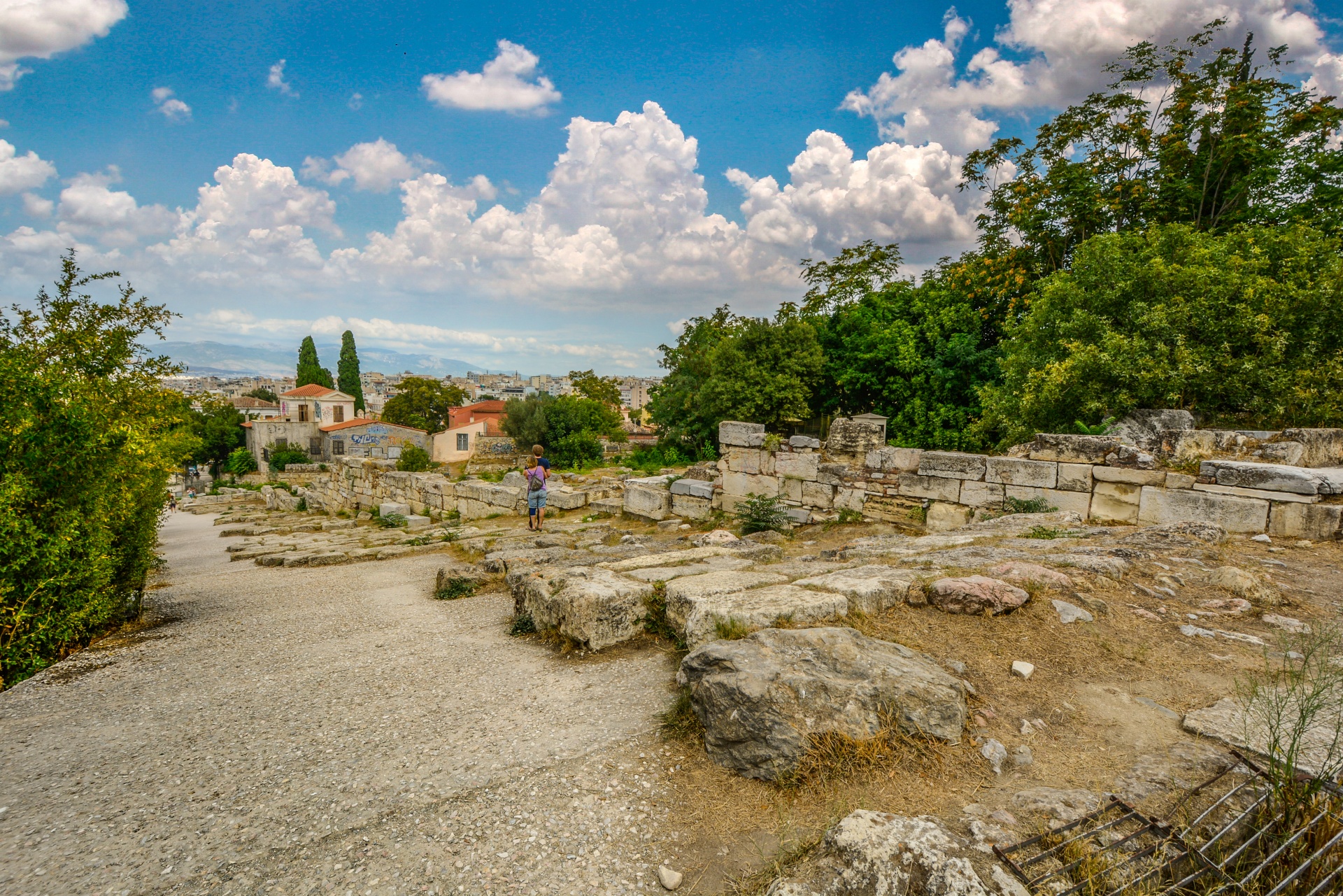 Graikija,  Atėnas,  Akropolis,  Partenonas,  Miesto Panorama,  Vaizdas,  Kalnai,  Viduržemio Jūros,  Europietis,  Europa