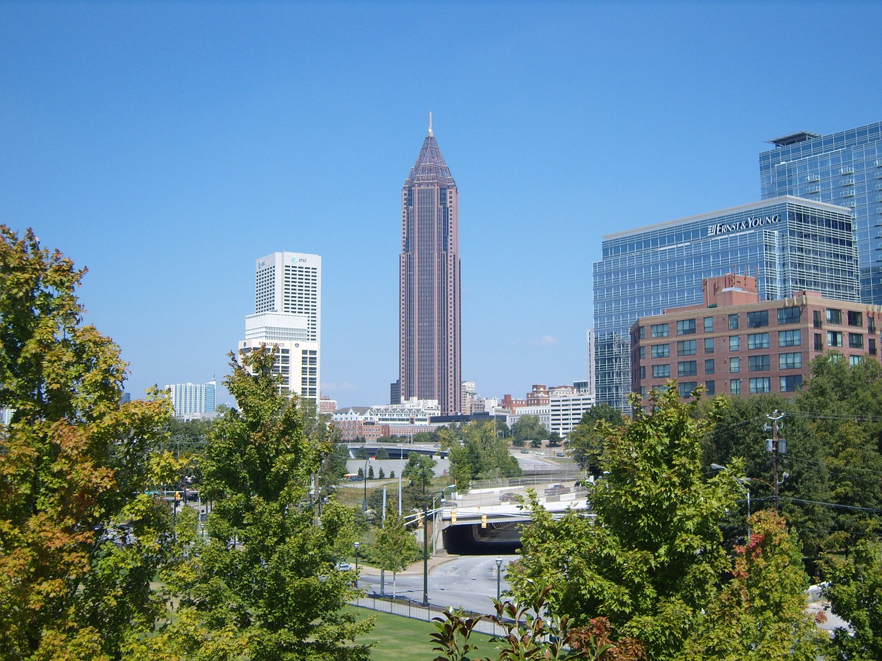 Atlanta, Centro, Panorama, Miesto, Miesto Panorama, Dangoraižiai, Pastatai, Miestai, Miestas, Gruzija
