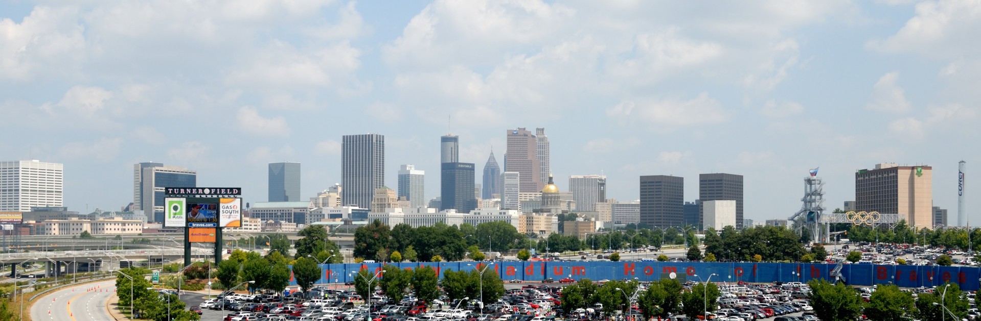Atlanta,  Gruzija,  Miesto Panorama,  Panoraminis & Nbsp,  Peržiūra,  Miestas,  Pastatai,  Architektūra,  Turner & Nbsp,  Laukas