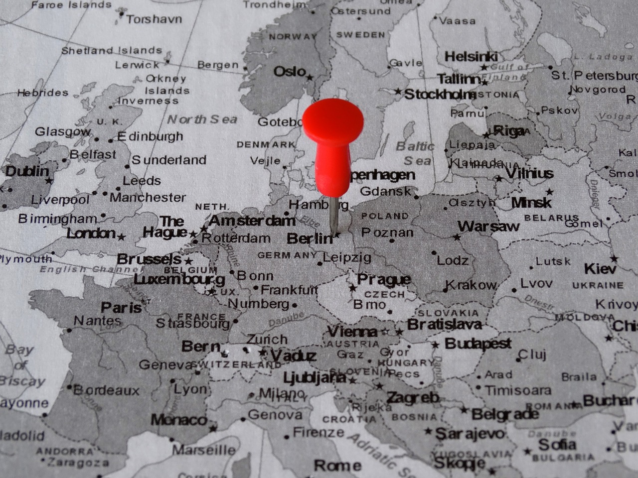 Atlasas, Žemėlapis, Berlynas, Pin, Susitikimo Vieta, Kelionės Tikslas, Kapitalas, Nemokamos Nuotraukos,  Nemokama Licenzija