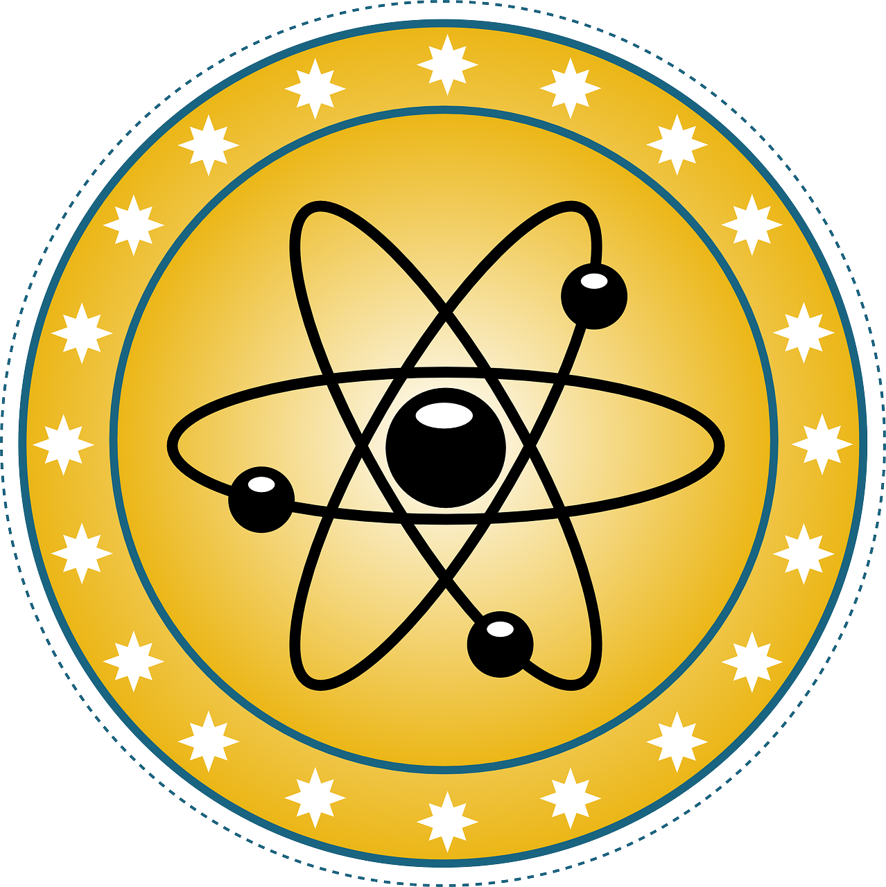 Atomas, Branduolinė, Mygtukas, Emblema, Nemokama Vektorinė Grafika, Nemokamos Nuotraukos,  Nemokama Licenzija