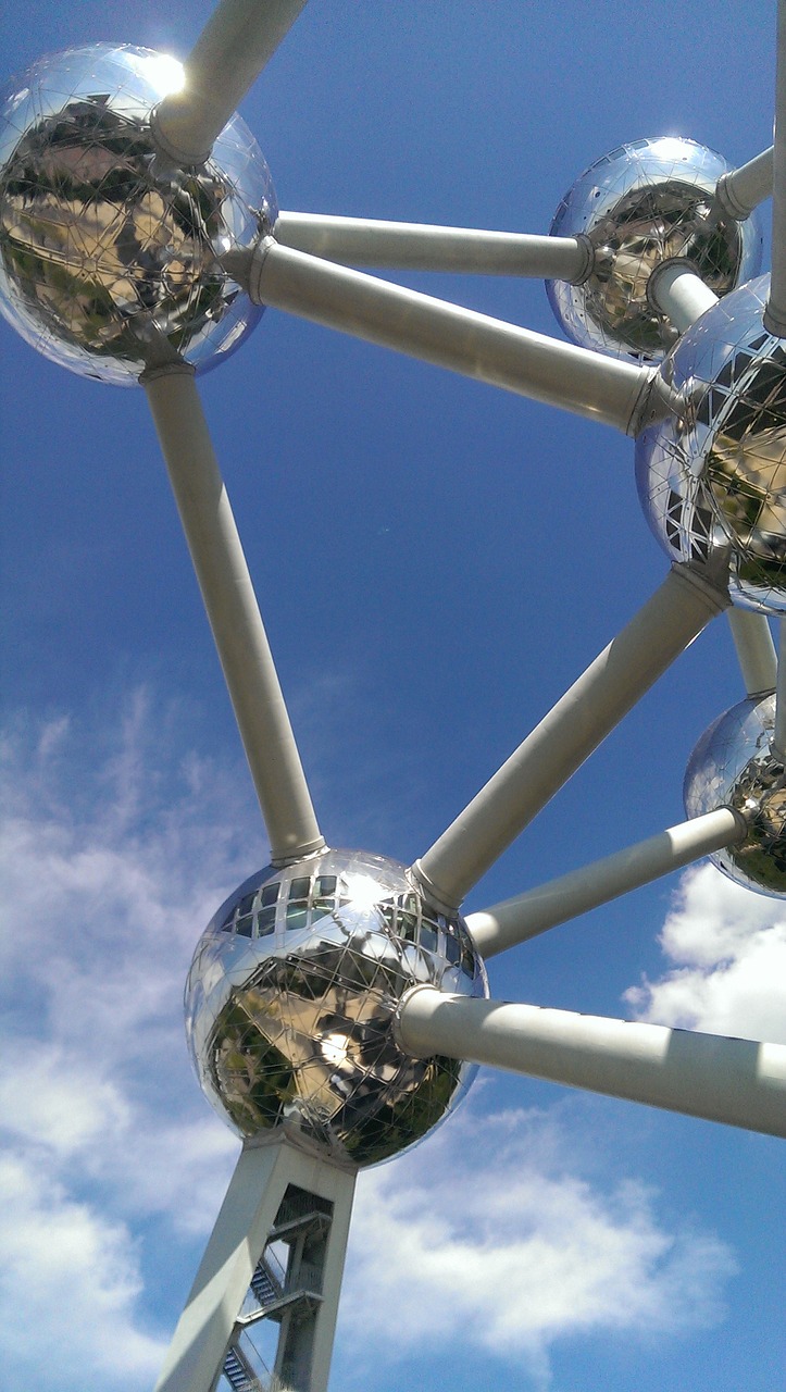 Atomium,  Brusselss,  Belgija,  Architektūra,  Kelionė,  Europa,  Benelux,  Žymus Objektas,  Statyba,  Plieno