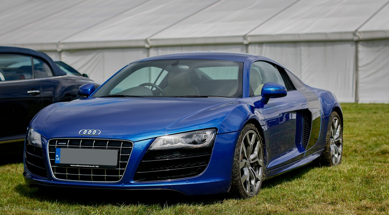 Audi R8, Audi, R8, V10, Mėlynas, Supercar, Šiuolaikiška, Automobilis, Greitis, Vairuoti