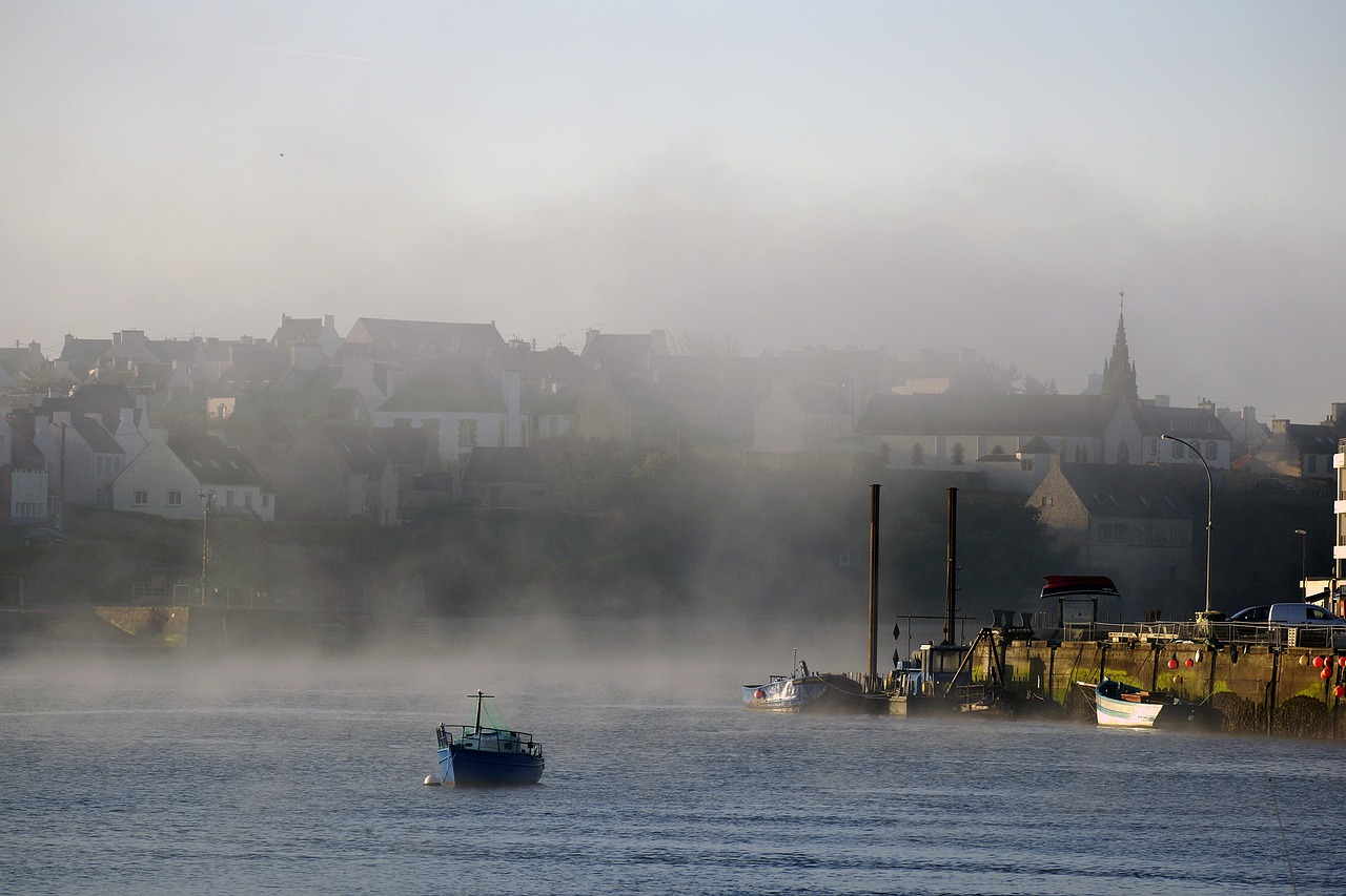 Audierne,  Finistère,  Brittany,  Uostas,  Migla,  Rūkas,  Goyen,  Vandens Telkinys,  Upė,  Aušra