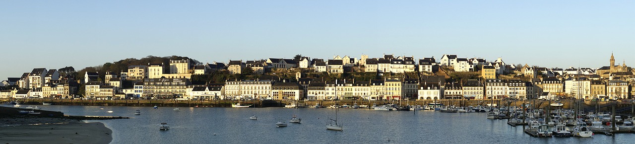 Audierne,  Finistère,  Brittany,  Uostas,  Goyen,  Panorama,  Panoraminis,  Vandens Telkinys,  Miestas,  Jūra
