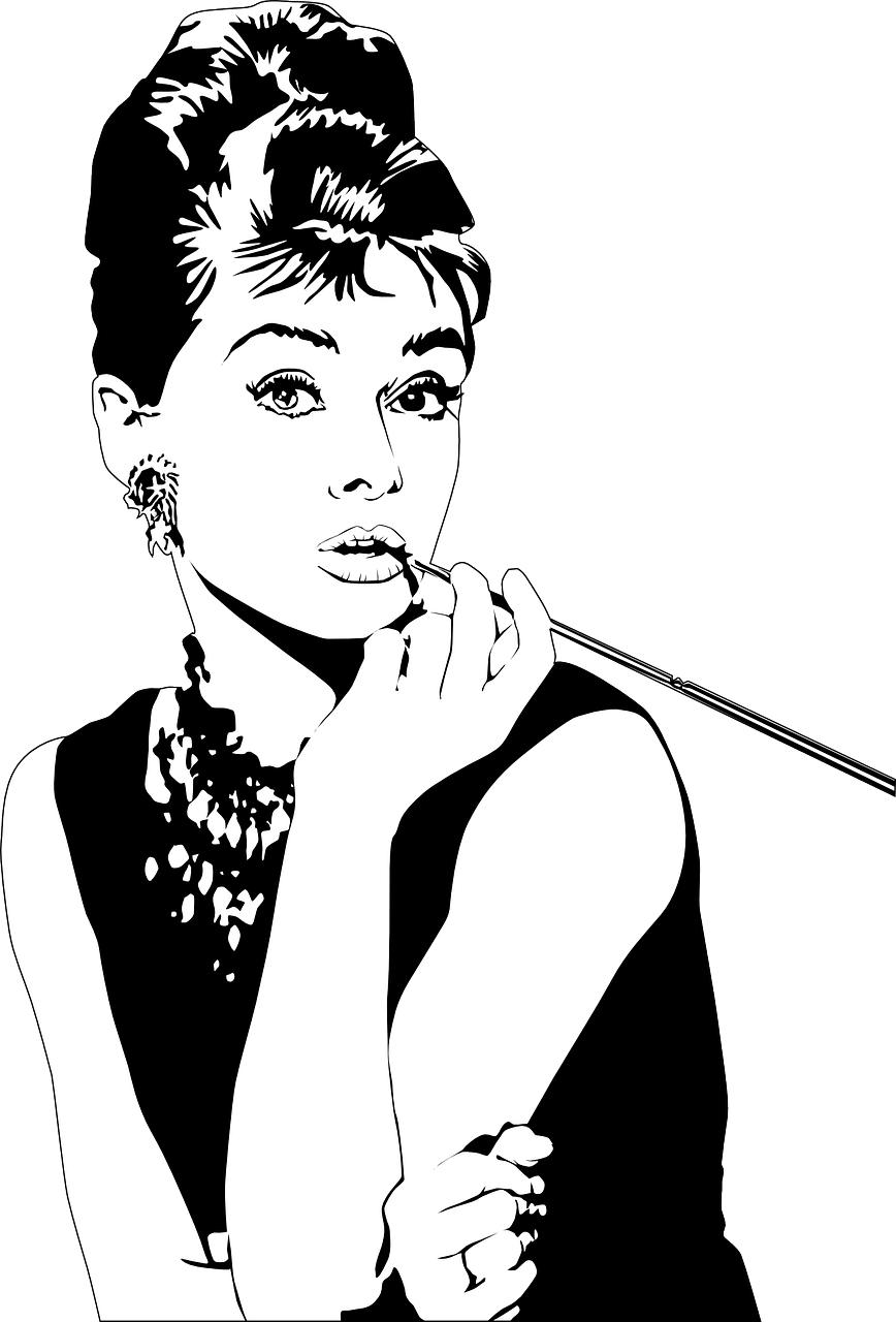 Audrey Hepburn, Aktorė, Lūpų Dažai, Moteris, Grožis, Modelis, Mada, Nemokama Vektorinė Grafika, Nemokamos Nuotraukos,  Nemokama Licenzija
