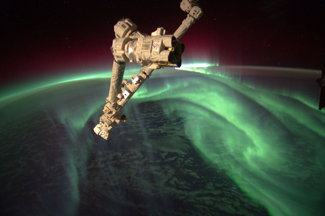 Aurora, Australis, Pietus, Žibintai, Erdvė, Žemė, Erdvėlaivis, Iss, Rodyti, Šviesti