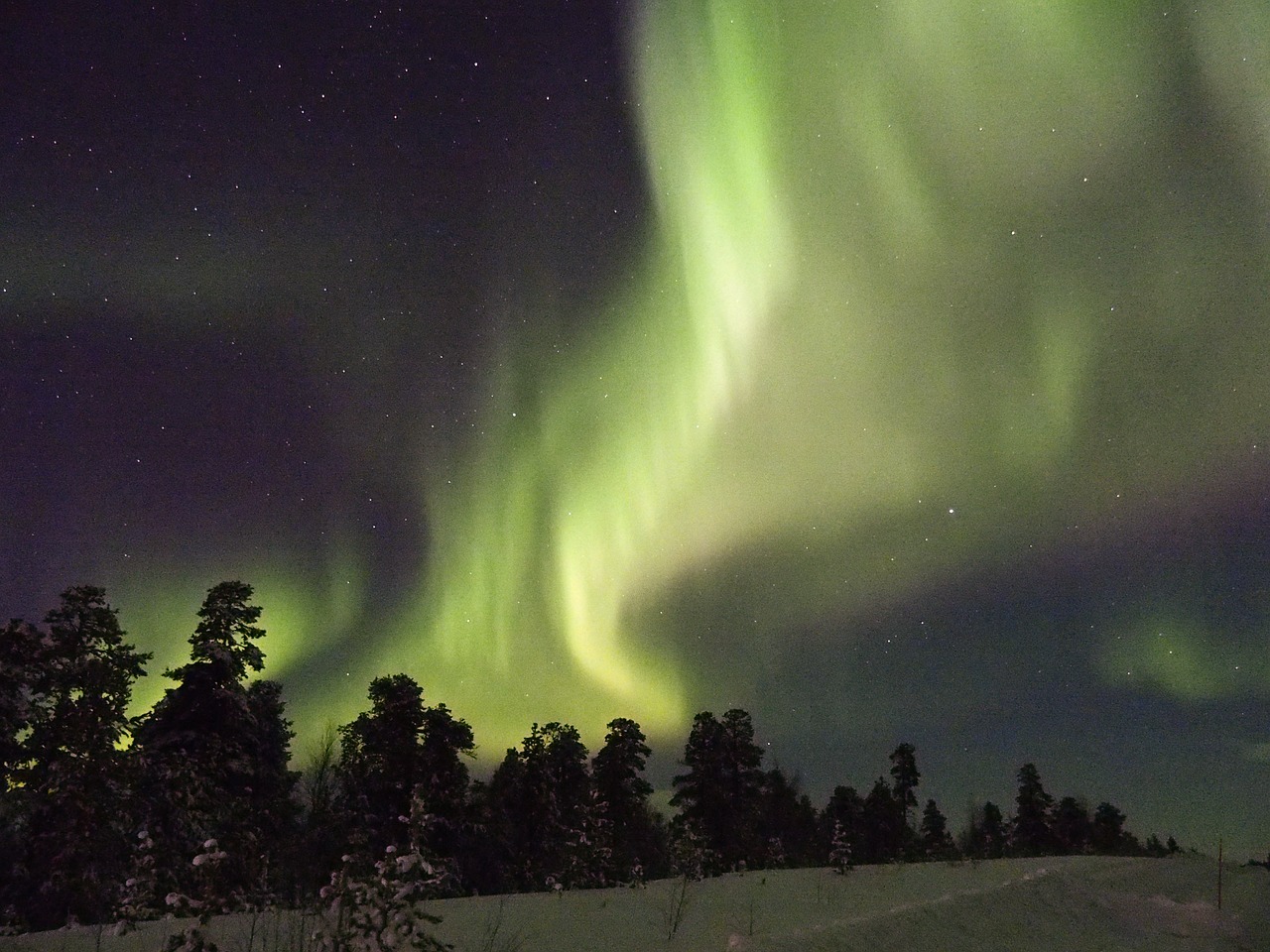 Aurora Borealis, Finland, Inari, Nemokamos Nuotraukos,  Nemokama Licenzija