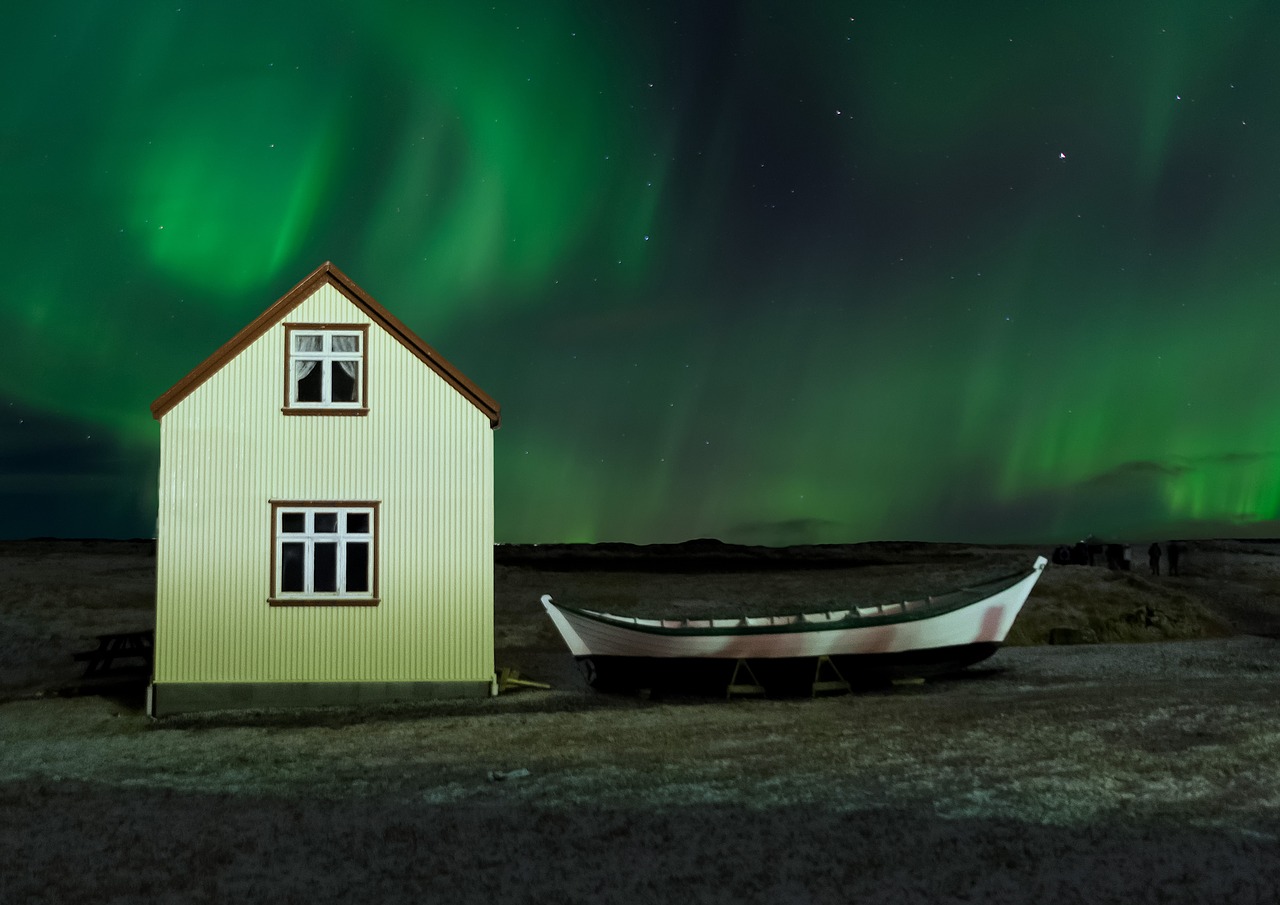 Aurora Borealis, Iceland, Šiaurinis, Dangus, Naktis, Aurora, Reiškinys, Astronomija, Borealis, Nemokamos Nuotraukos