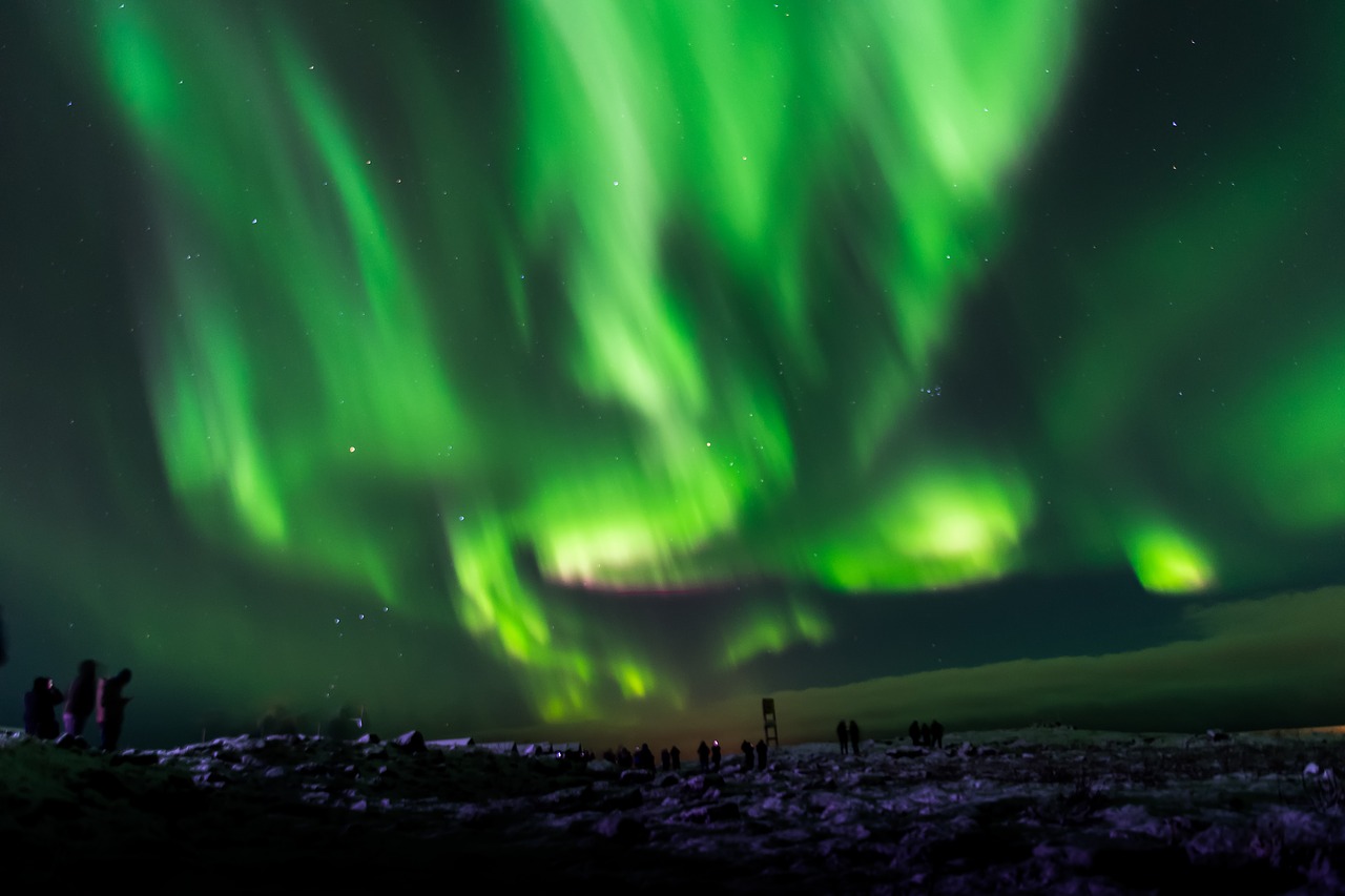 Aurora Borealis, Iceland, Šiaurinis, Dangus, Naktis, Aurora, Reiškinys, Astronomija, Borealis, Nemokamos Nuotraukos