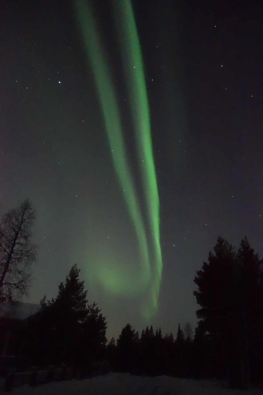 Aurora Borealis, Laplandas, Šiaurės Žiburiai, Gamta, Arktikoje, Ylläs, Finland, Nemokamos Nuotraukos,  Nemokama Licenzija