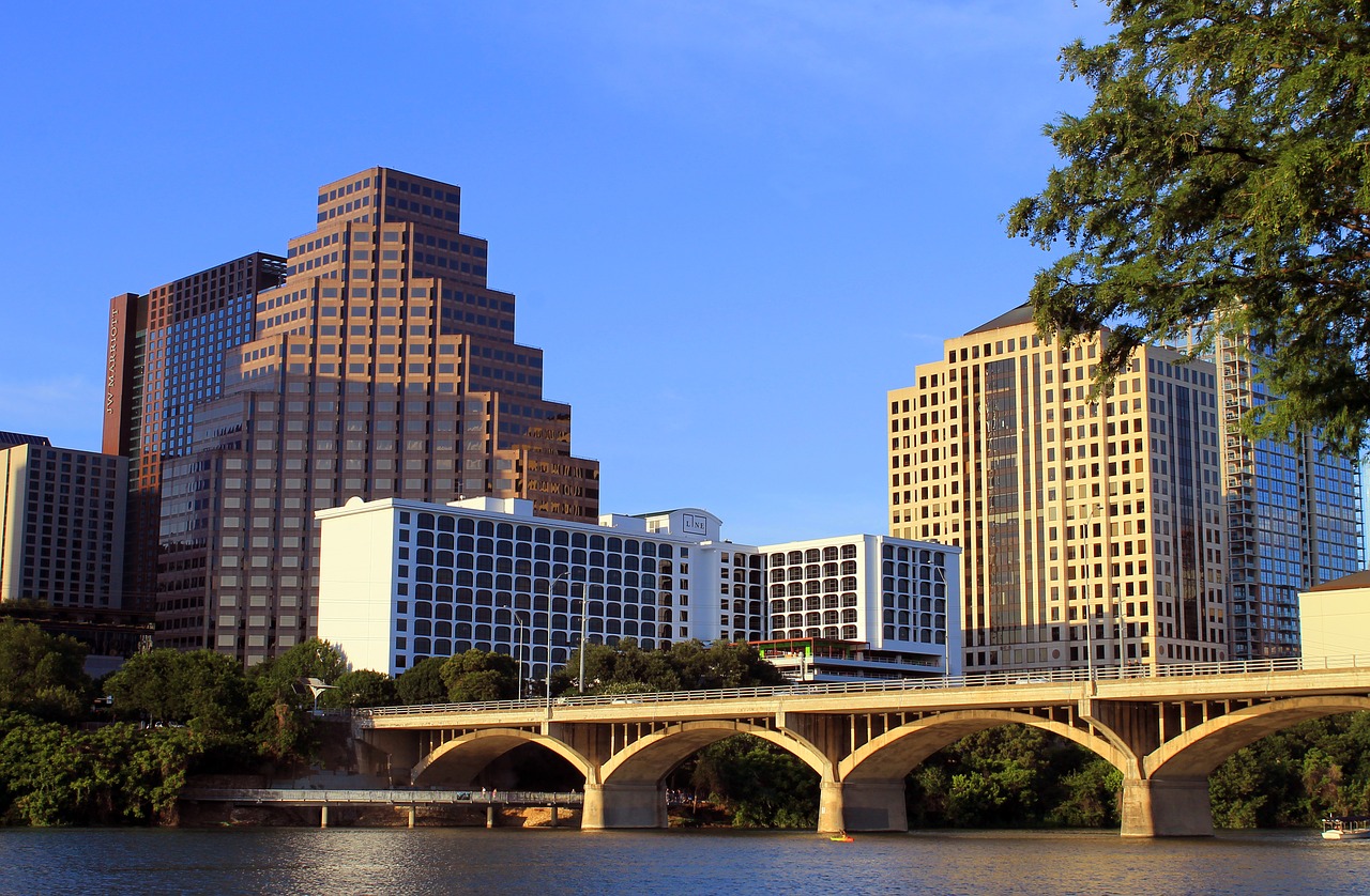 Austin,  Texas,  Skyline,  Tiltas,  Ežeras,  Lady Bird Ežeras,  Kongresų Avenue Tiltas, Nemokamos Nuotraukos,  Nemokama Licenzija