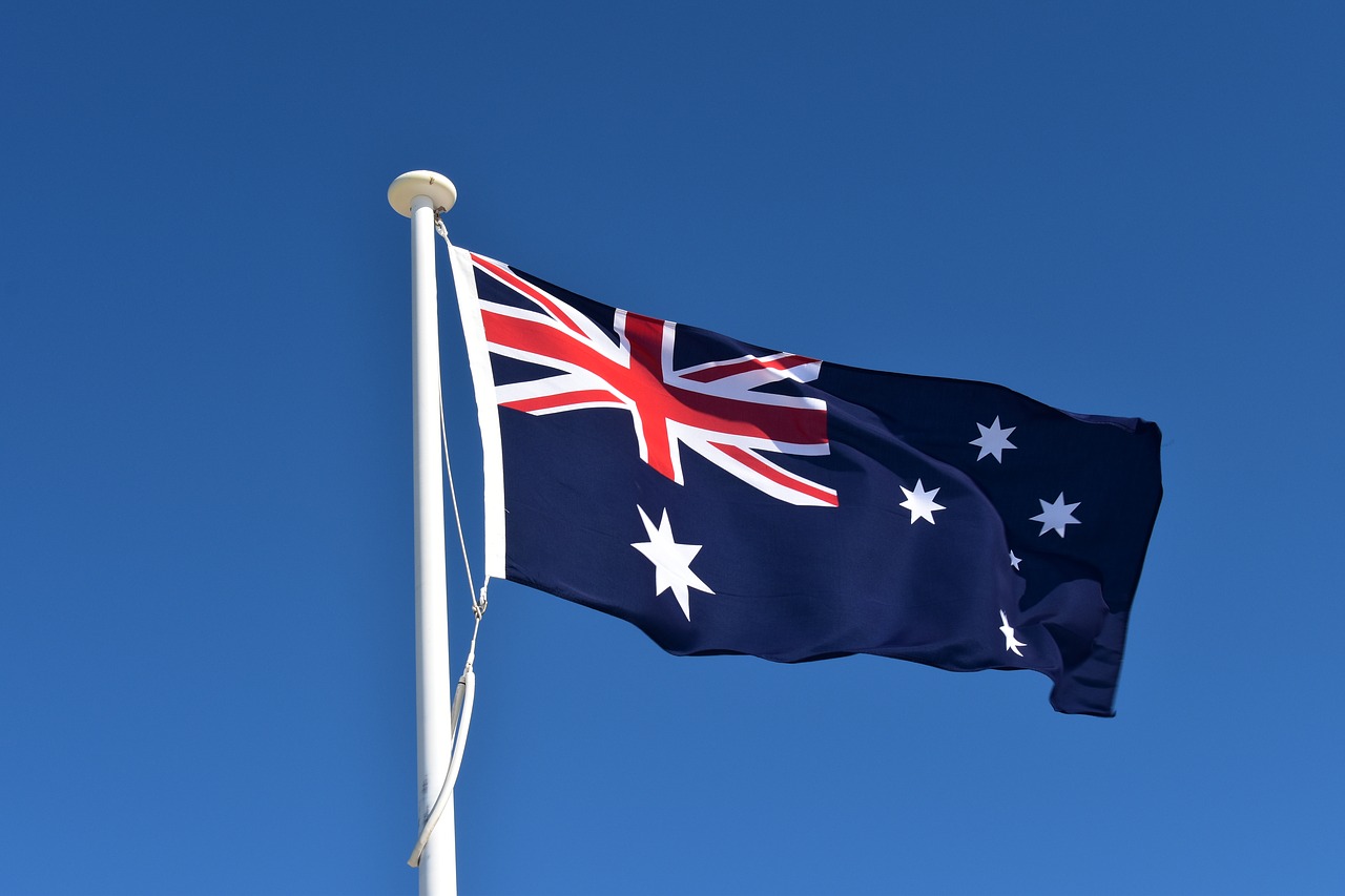 Australia, Vėliava, Dangus, Pole, Flagpole, Simbolis, Šalis, Patriotizmas, Vėjas, Patriotas