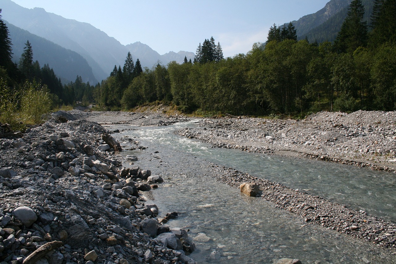 Austria, Kalnas, Alpės, Kalnai, Poilsis, Gamta, Alpinizmas, Upė, Akmuo, Akmenys