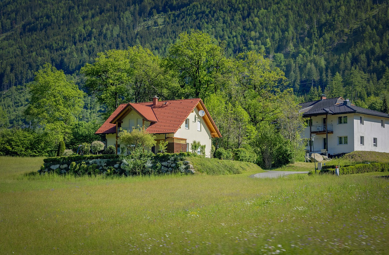 Austria, Laukai, Medžiai, Gamta, Kajutė, Casita, Mėlyna Žalia, Namas, Ganyklos Prieglauda, Aušra