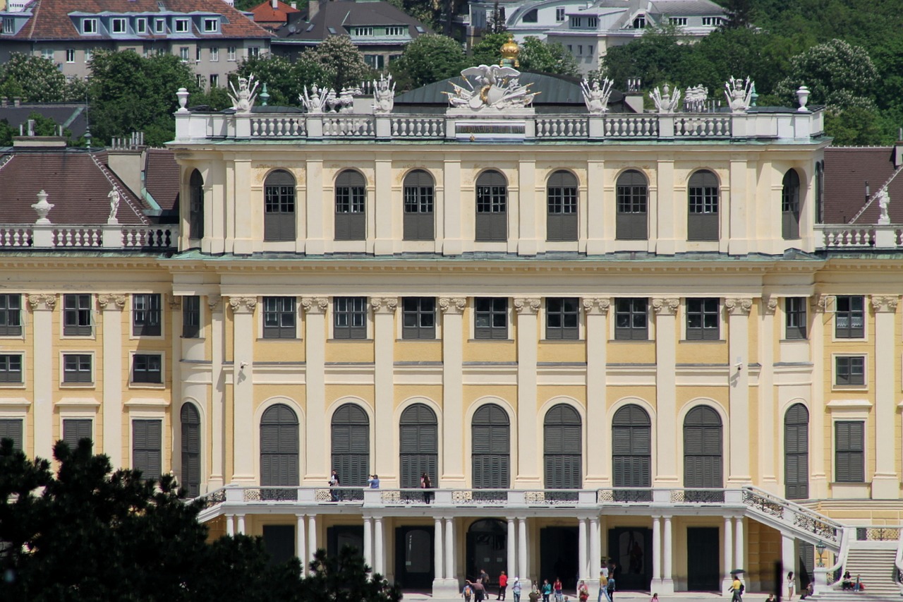 Austria, Vienna, Parkas, Architektūra, Pilies Parkas, Schönbrunn Rūmai, Rūmai, Monarchija, Istoriškai, Nemokamos Nuotraukos
