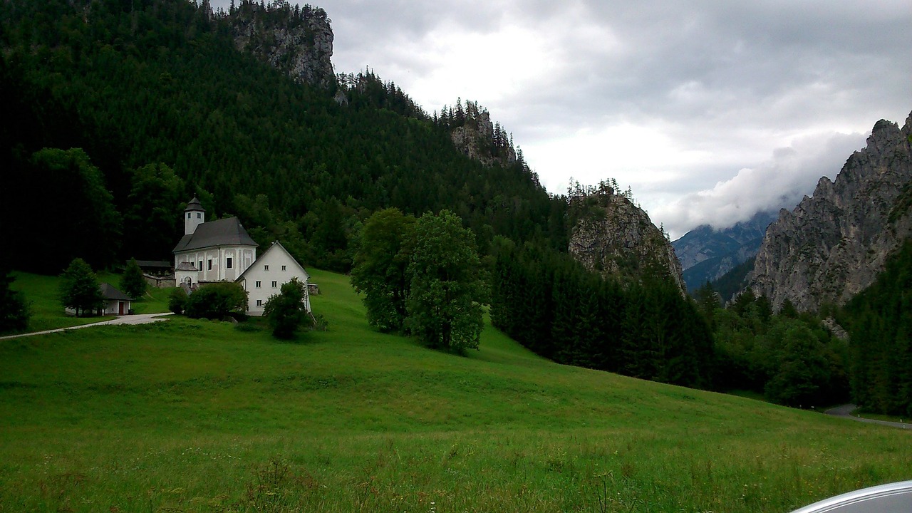 Austria, Bažnyčia, Vaizdas, Kalnai, Medžiai, Žygis, Nemokamos Nuotraukos,  Nemokama Licenzija