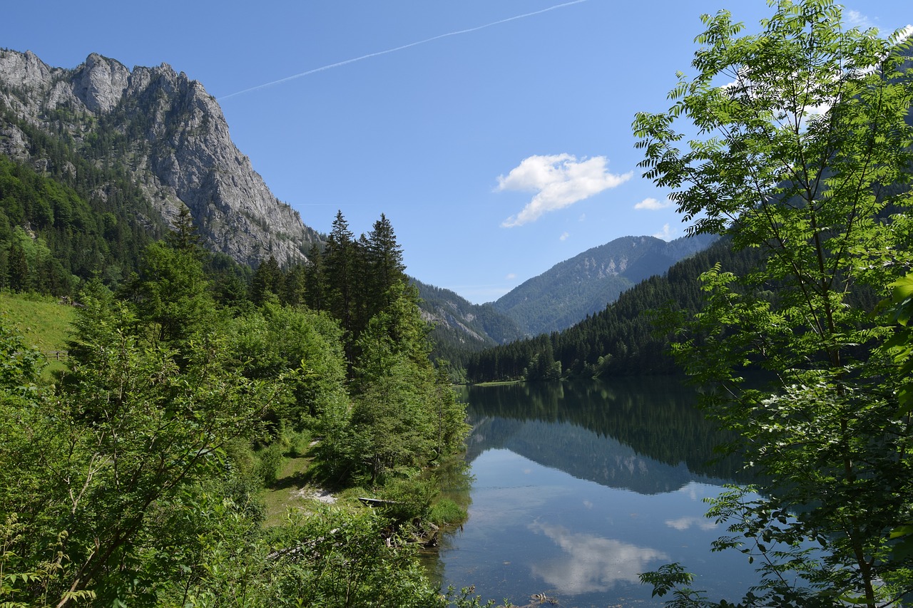 Austrija,  Presceny Klause,  Styria,  Vandens,  Kraštovaizdis,  Vandens Atspindys,  Veidrodinis,  Kalnai,  Vandenys,  Pobūdį