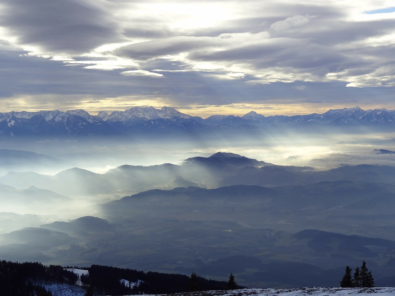 Austria, Karintija, Sniegas, Kalnas, Debesis, Žiema, Nemokamos Nuotraukos,  Nemokama Licenzija