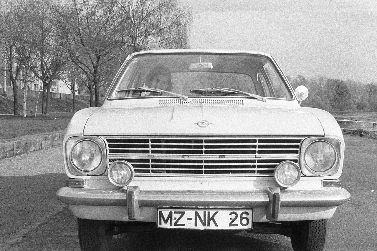Automatinis, Oldtimer, Senas, Opel, Kadett, 1967, Klasikinis, Opel Kadett, Transporto Priemonė, Juoda Ir Balta