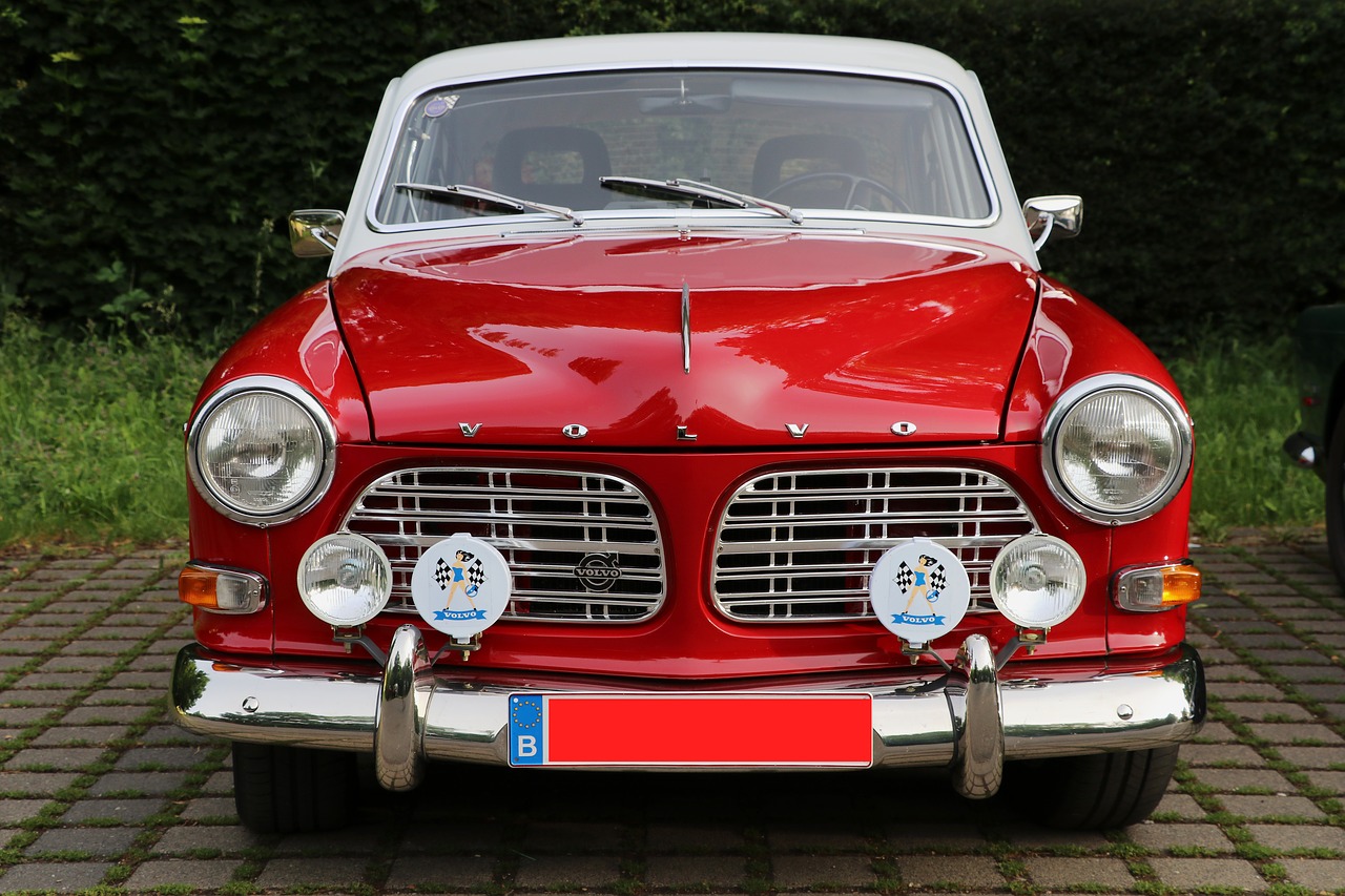 Automatinis, Oldtimer, Klasikinis, Senas, Automobiliai, Transporto Priemonės, Volvo, Senovinių Automobilių Automobilis, Raudona, Keleiviniai Automobiliai