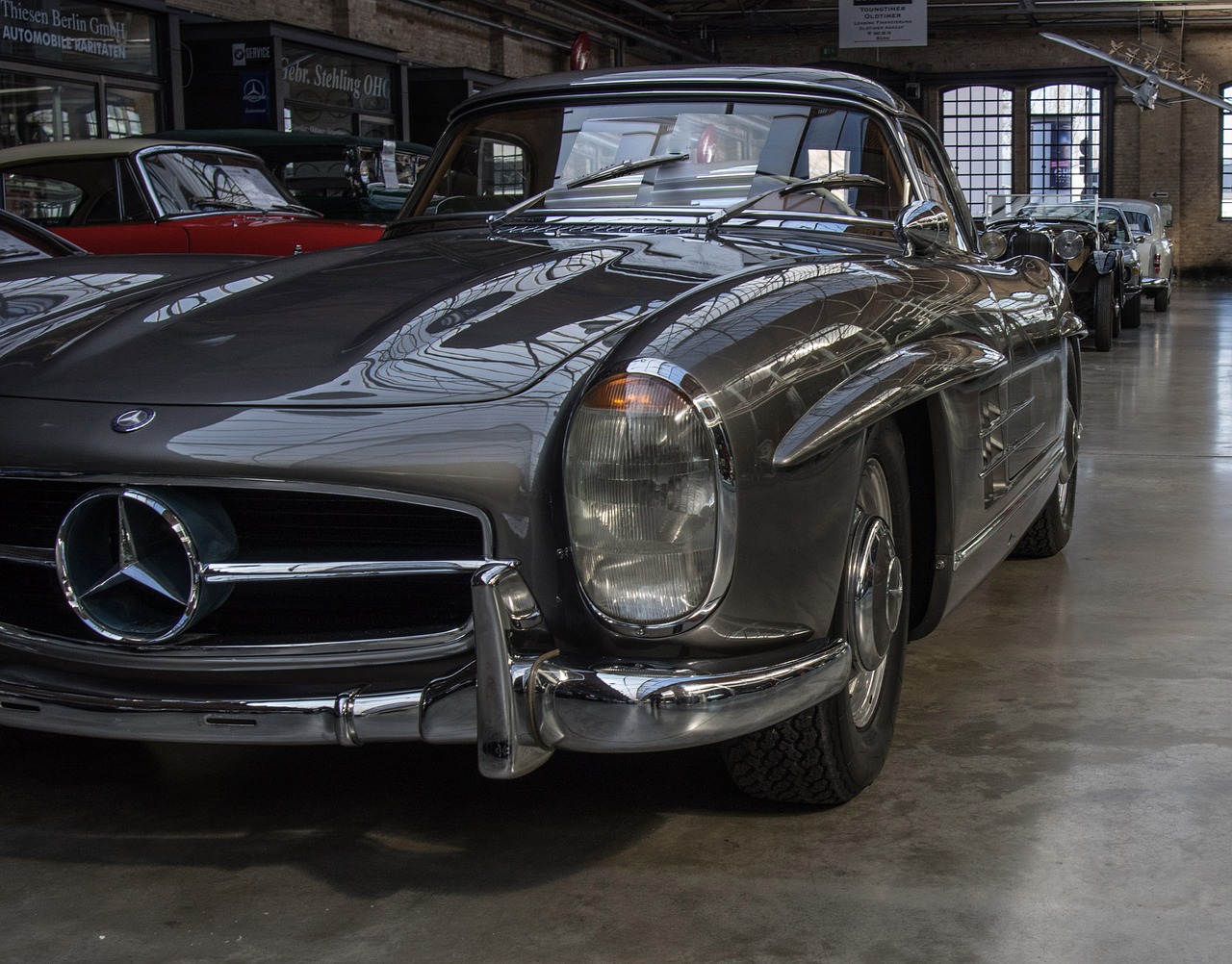 Automatinis,  Mercedes,  300Sl,  Oldtimer,  Rodsteris,  Transporto Sistema,  Transporto Priemonė,  Klasikinis,  Prožektorius,  Chromas