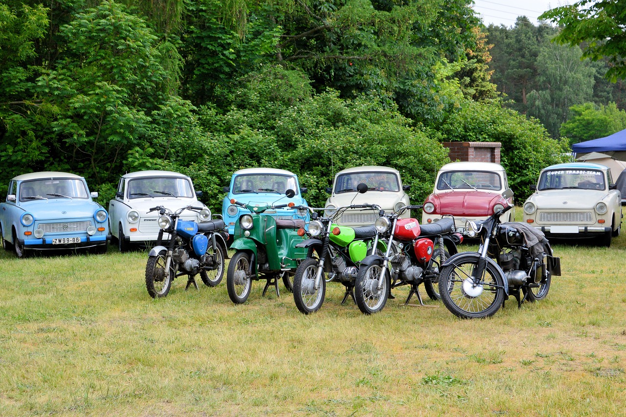 Automobiliai, Senas, Seni Automobiliai, Istoriškai, Transporto Priemonės, Palydovas, Rytinė Mobili, Motociklai, Ddr, Padalinta Vokietija