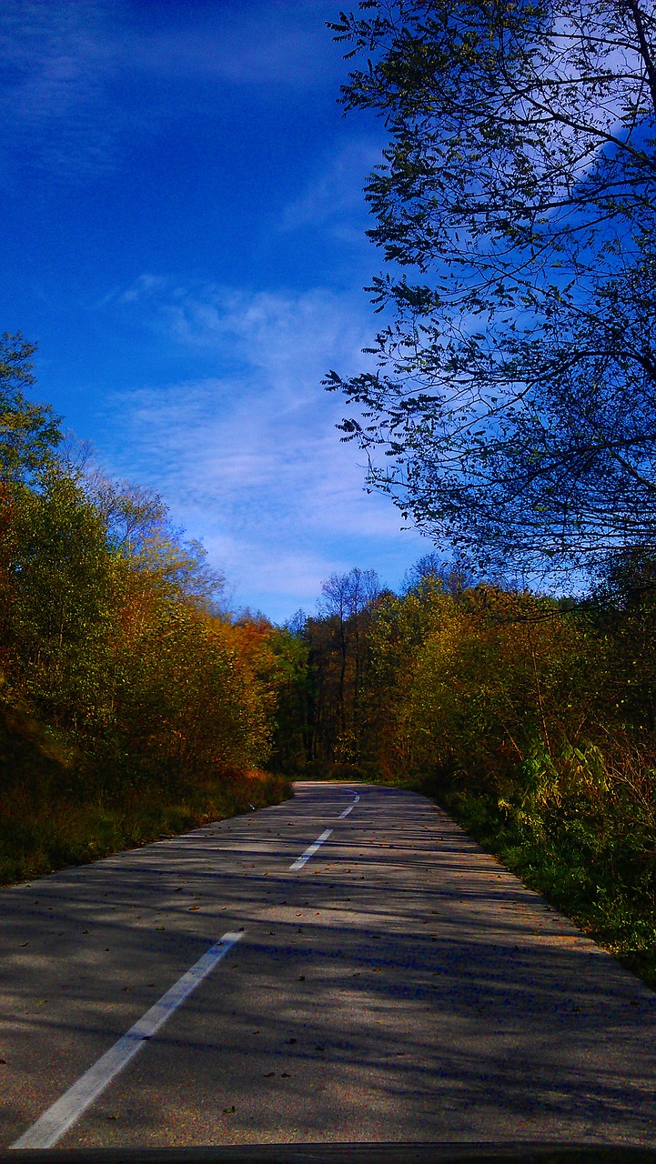 Ruduo, Jesen, Automatinis, Kelias, Automobilis, Gamta, Švarus, Spalvinga, Šalis, Kaimas