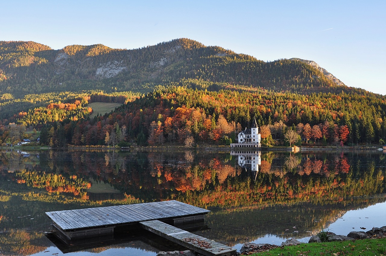 Ruduo, Rudens Kraštovaizdis, Kritimo Spalva, Rudens Nuotaika, Kraštovaizdis, Gamta, Vandens Atspindys, Aukso Ruduo, Ežeras, Farbenpracht