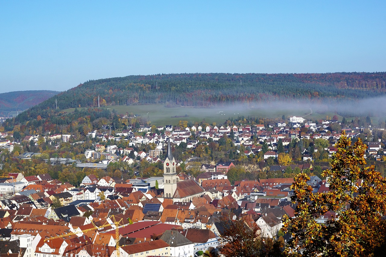 Ruduo, Žygis, Tuttlingen, Honing Kalnas, Honing Pilis, Vokietija, Europa, Kelionė, Šventė, Lapkritis