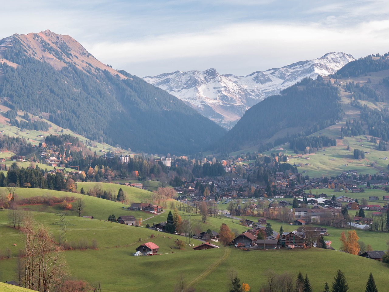 Rudens Kraštovaizdis, Gstaad, Berni Oberland, Gamta, Nemokamos Nuotraukos,  Nemokama Licenzija