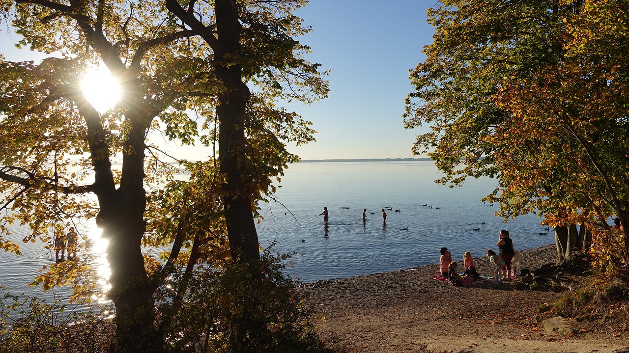 Rudens Nuotaika, Ežeras, Chiemsee, Papludimys, Nemokamos Nuotraukos,  Nemokama Licenzija