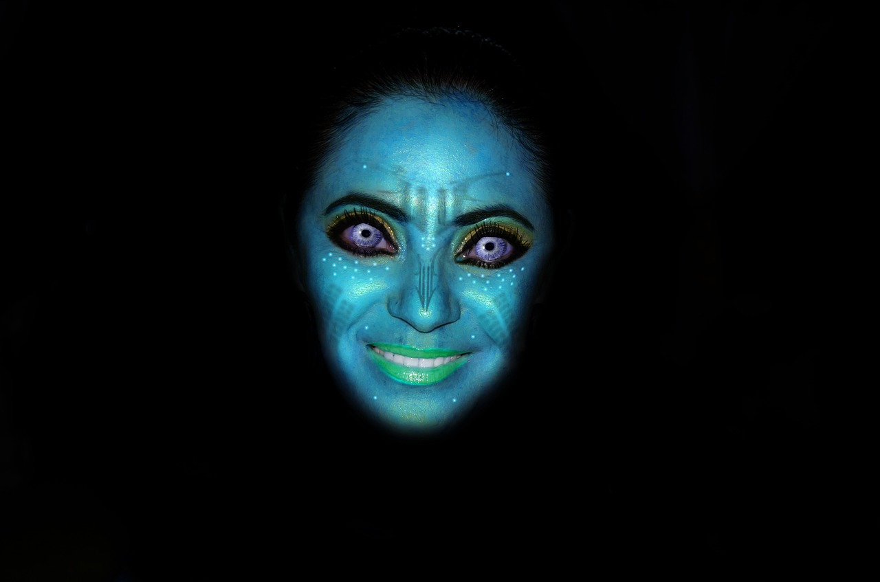 Avatar,  Kaukė,  Veidas,  Mėlynas,  Moterys,  Atrodo,  Mėlynas Veidas,  Photoshop,  Mokiniai,  Portretas