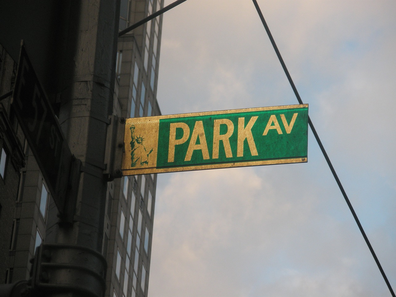 Avenue Park, Niujorkas, Gatvės Plakatas, Pastatai, Dangoraižis, Gatvė, Architektūra, Miesto, Centro, Ženklas