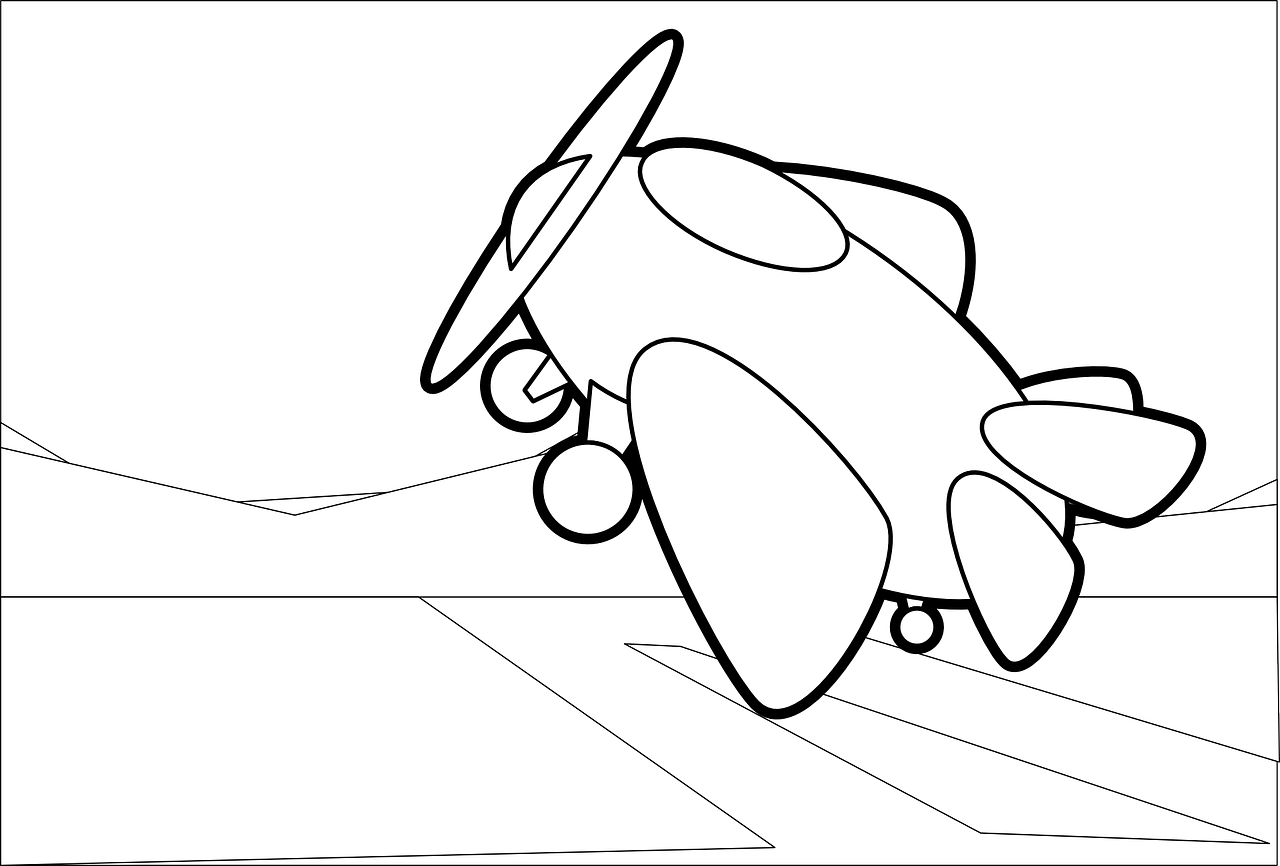 Aviatorius, Lėktuvas, Orlaivis, Skraidantis, Lėktuvas, Line Art, Animacinis Filmas, Dažymo Knyga, Nemokama Vektorinė Grafika, Nemokamos Nuotraukos