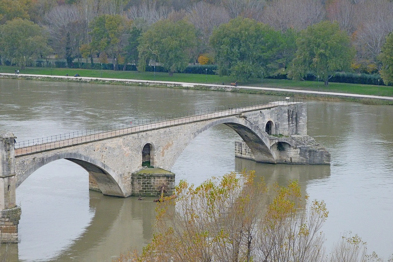 Avignon, Kraštovaizdis, Tiltas, Paminklas, Avinjono Tiltas, Rona, Provence, Arkos, Architektūra, Nemokamos Nuotraukos