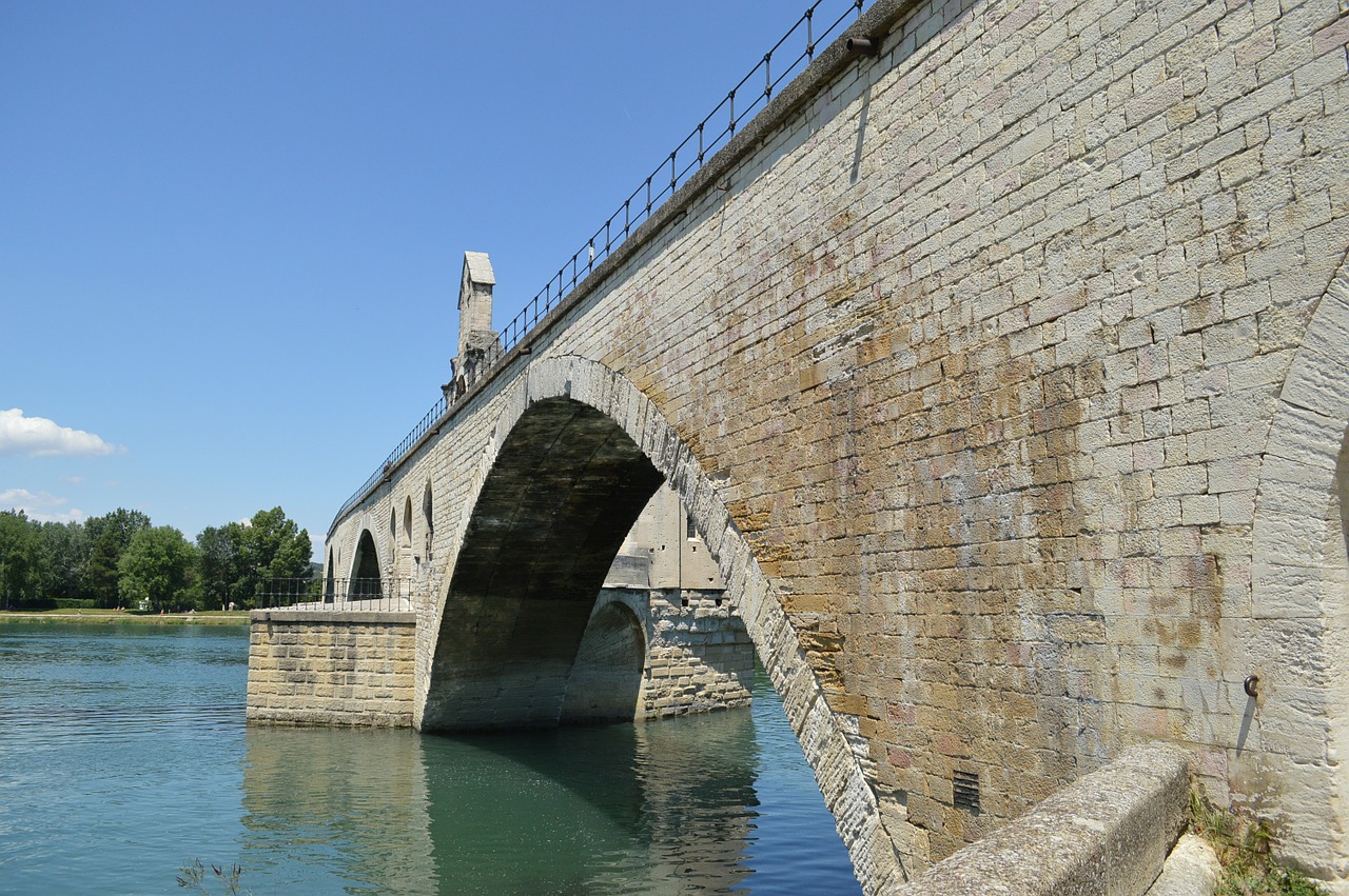 Avignon, Tiltas, Architektūra, Europa, France, Provence, Kelionė, Turizmas, Upė, Rona