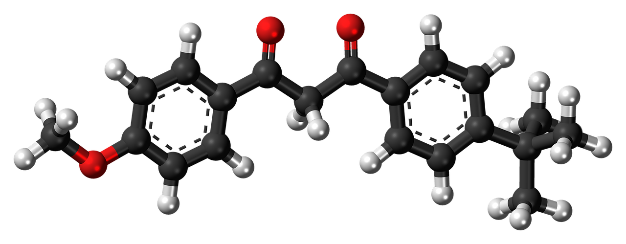 Avobenzone,  Junginys,  Molekulė,  Rutulys,  Stick,  Modelis,  Chemija,  Apsauga Nuo Saulės, Nemokamos Nuotraukos,  Nemokama Licenzija