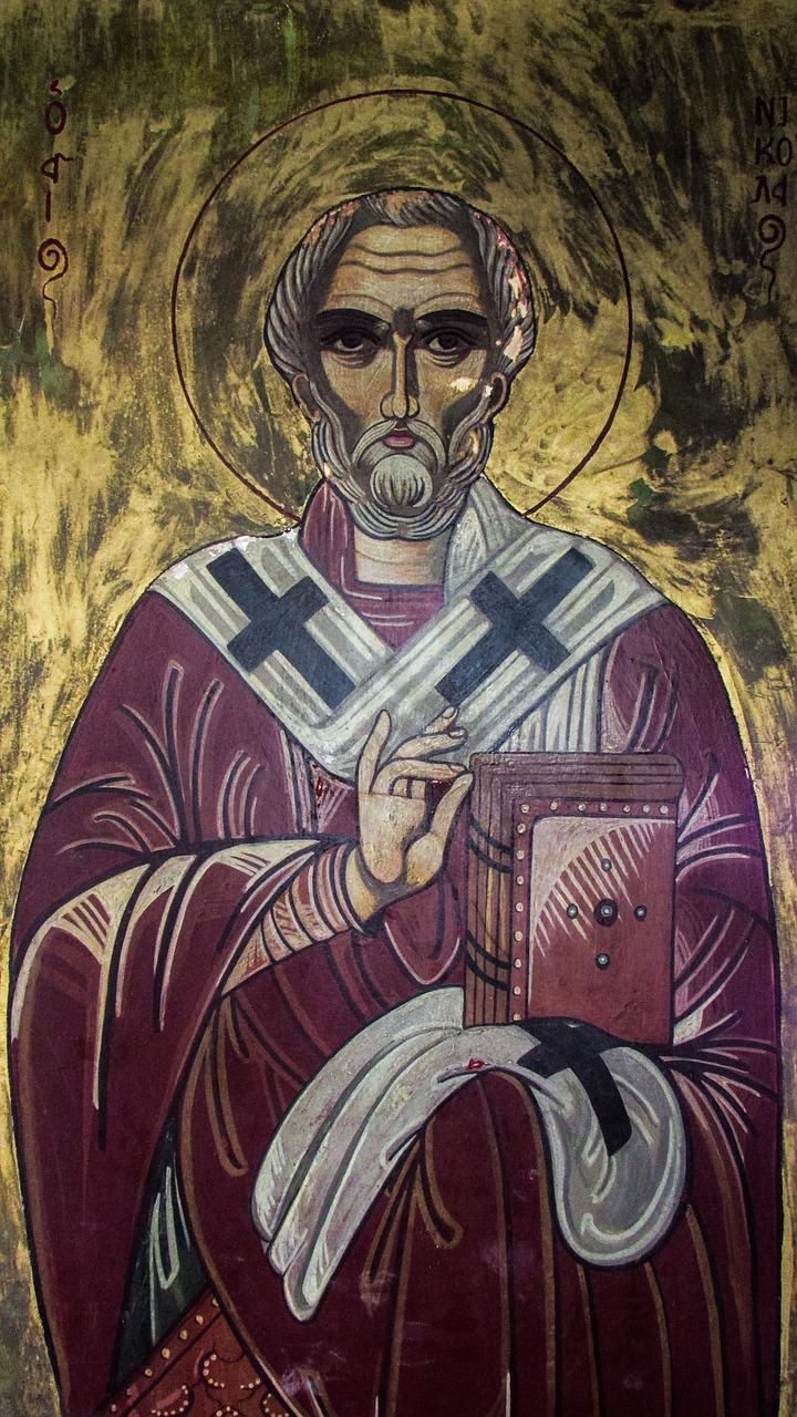 Ayios Nikolaos, Piktograma, Dažyti, Bažnyčia, Ortodoksas, Saint, Slidinėjimas, Graikija, Bažnyčios Ikona, Nemokamos Nuotraukos