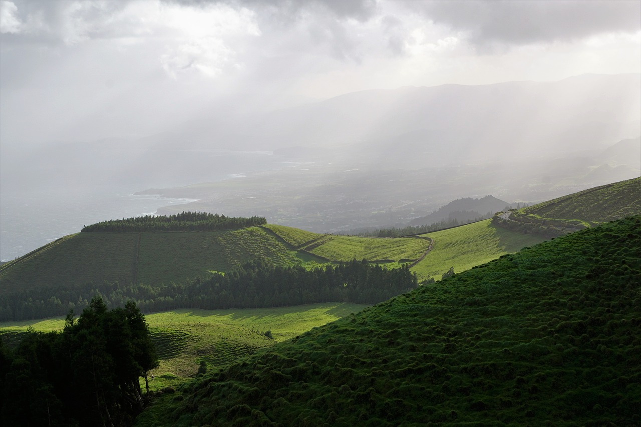 Azores, Gamta, Dangus, Portugal, Žalias, Kraštovaizdis, Атлантический, Augalas, Vulkanas, Aukščiausiojo Lygio Susitikimas