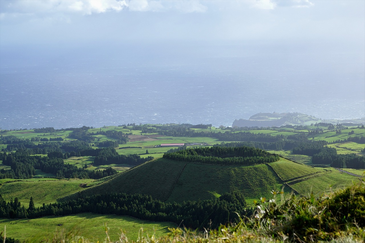 Azores, Portugal, Gamta, Dangus, Žalias, Kraštovaizdis, Атлантический, Augalas, Vulkanas, Nemokamos Nuotraukos