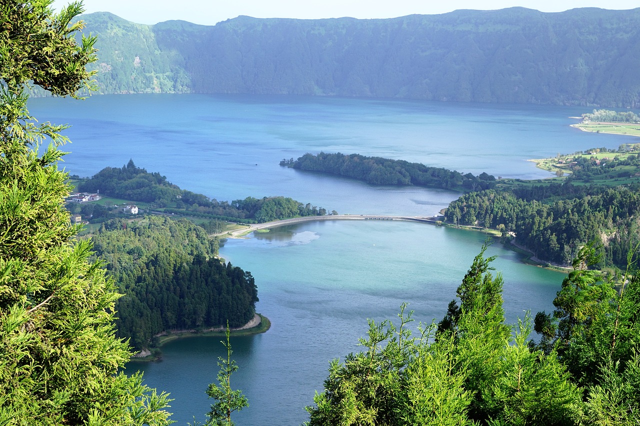 Azores, Portugal, Gamta, Ežeras, Žalias, Dangus, Kraštovaizdis, Nemokamos Nuotraukos,  Nemokama Licenzija