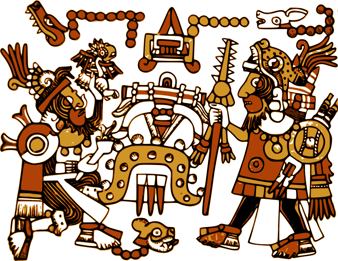 Aztec, Charakteris, Dizainas, Piešimas, Istorija, Fjeras, Dažymas, Siena, Nemokama Vektorinė Grafika, Nemokamos Nuotraukos