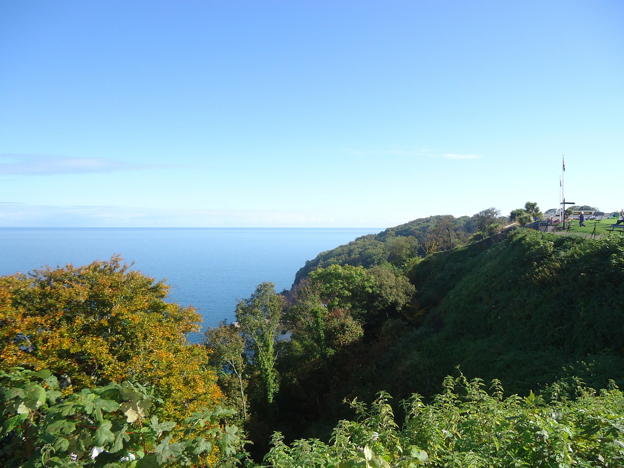 Babbacombe, Devon, Pajūryje, Kraštovaizdis, Peizažas, Papludimys, Kranto, Pakrantės, Jūra, Uolos